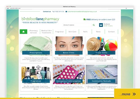 Birdsfoot Lane Pharmacy website